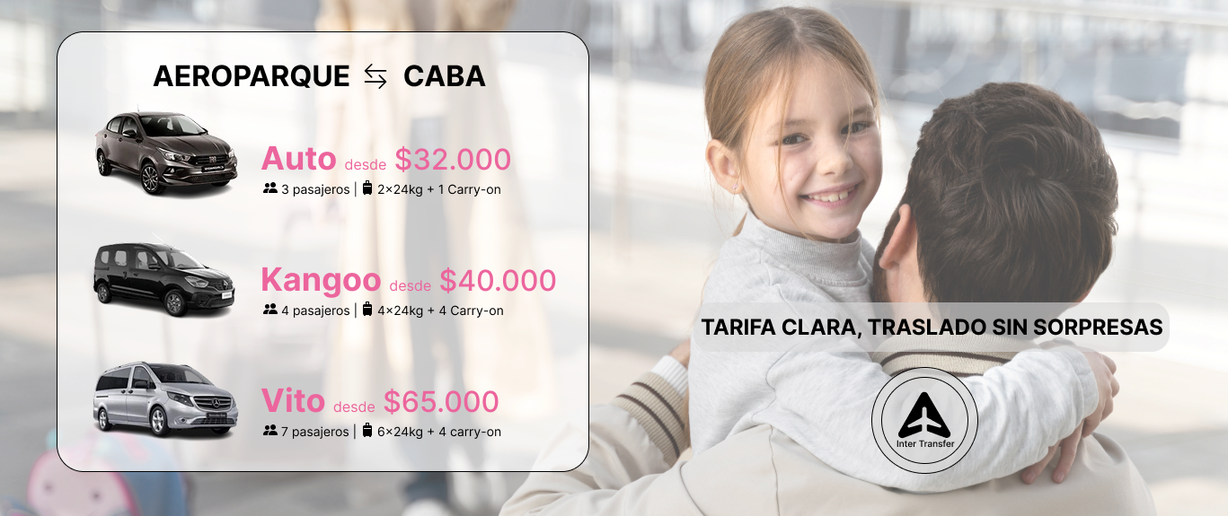 Traslados a Aeroparque - Tarifas y reservas